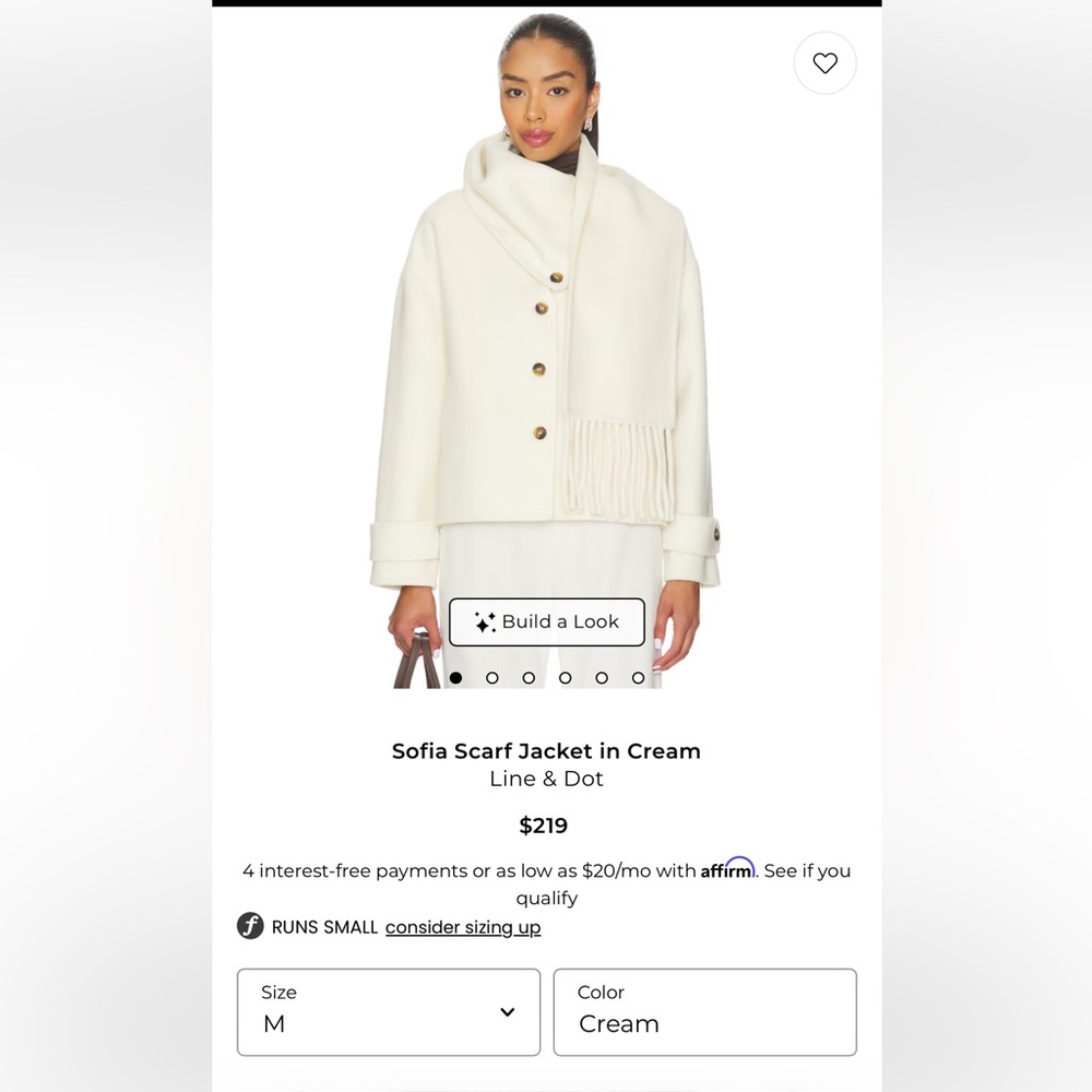 Line & Dot Ivory Scarf Cape
